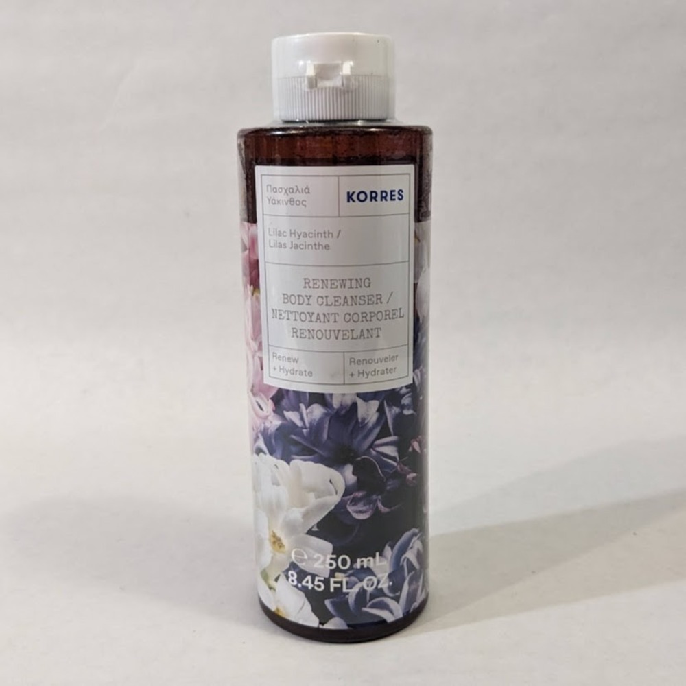 Korres Lilac Hyacinth Renewing Body Cleanser 250mL 8.45 Fl Oz Made in Greece NEW